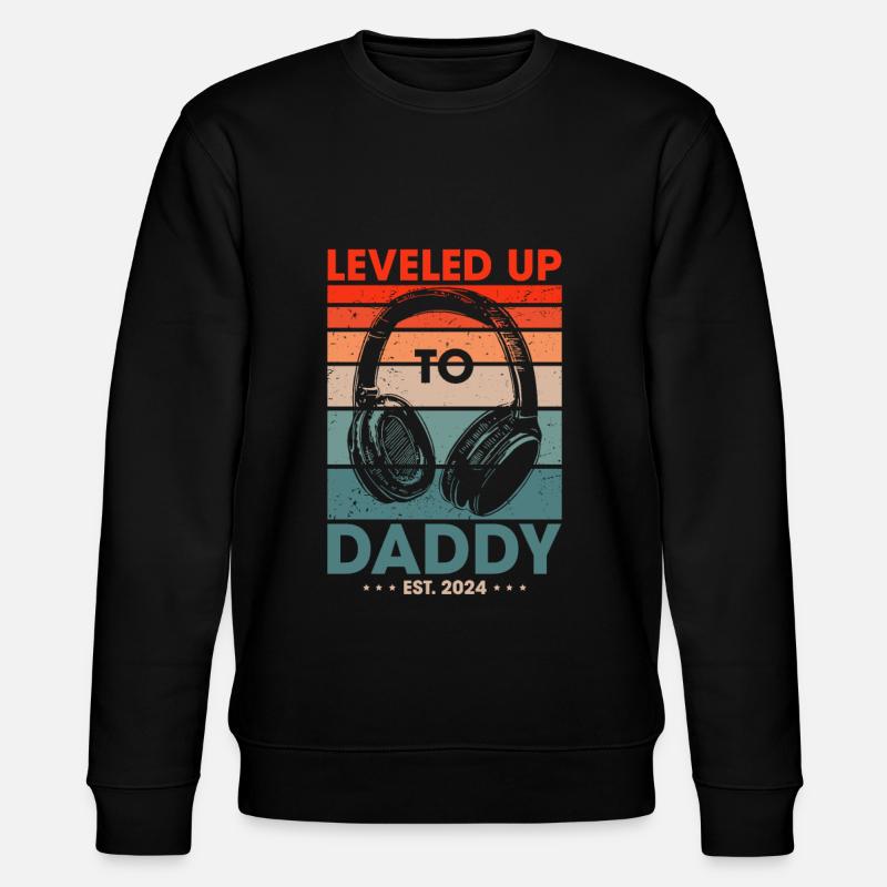 Level Up To Daddy 2024 - Stanley/Stella Unisex Bio-Sweatshirt CHANGER  - Schwarz