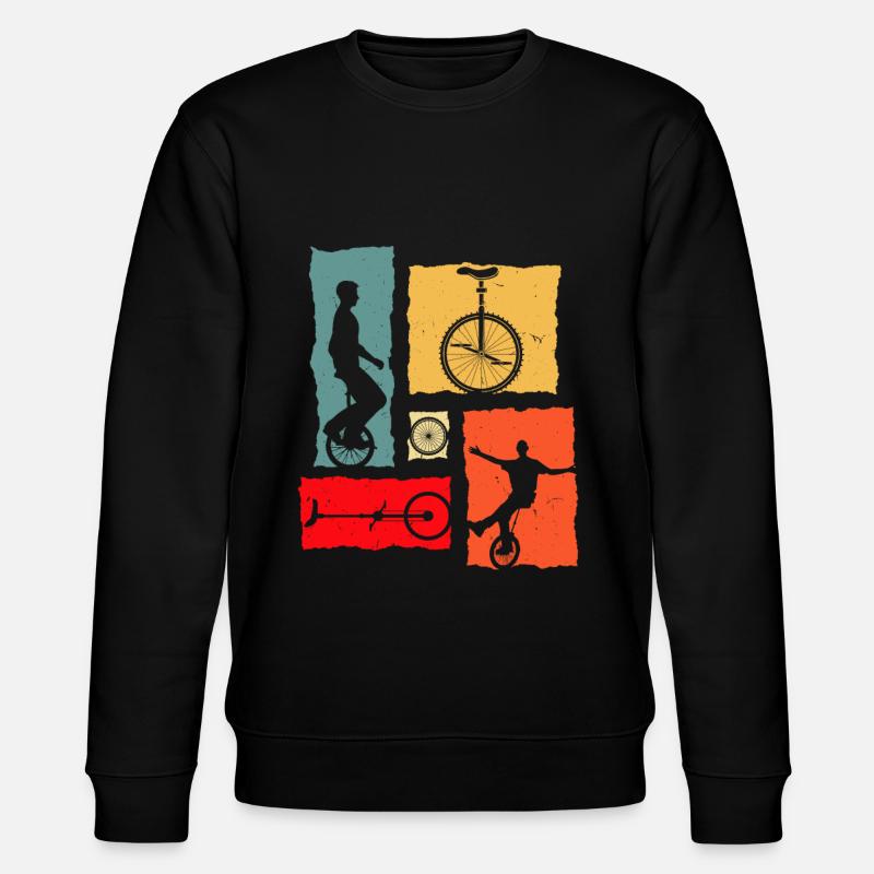 Einrad Retro - Stanley/Stella Unisex Bio-Sweatshirt CHANGER  - Schwarz