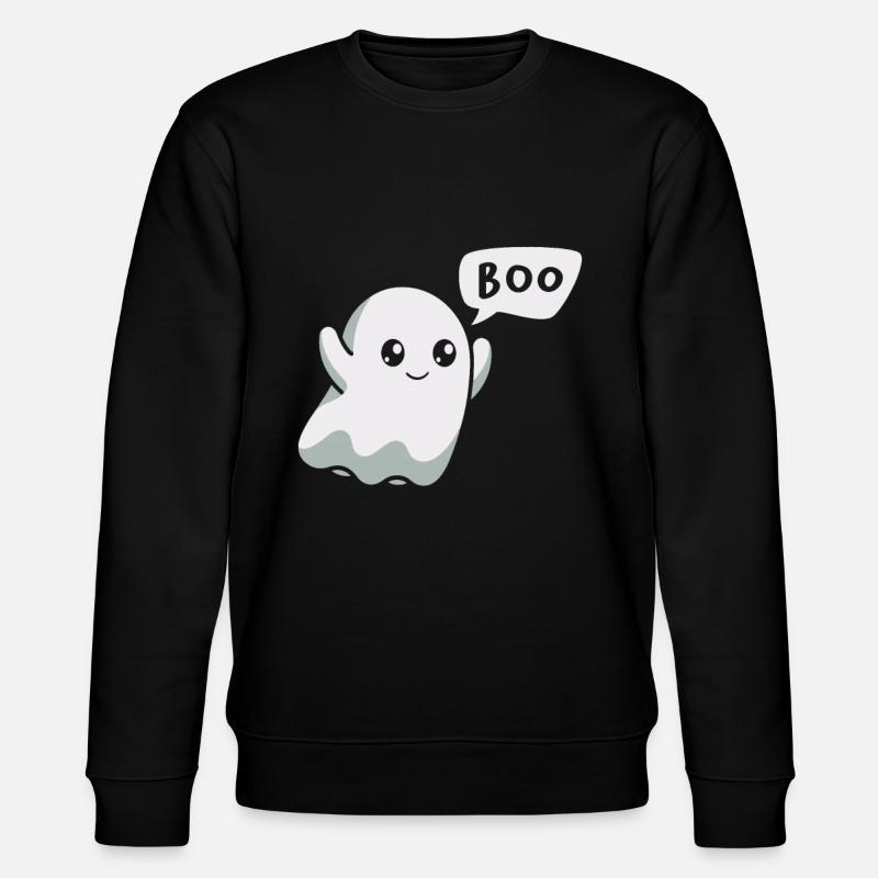Boo Gespenst Halloween - Stanley/Stella Unisex Bio-Sweatshirt CHANGER  - Schwarz