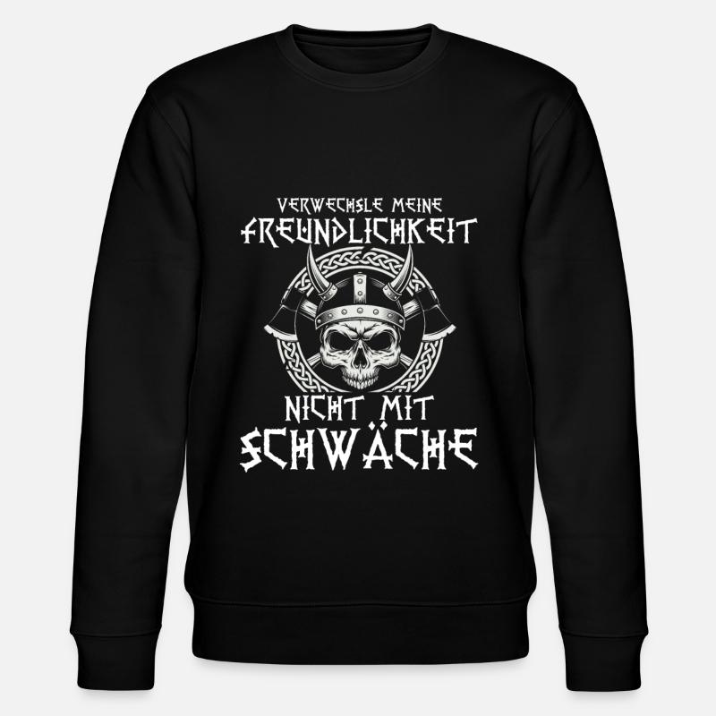 Walhalla Freundlichkeit Schwäche - Stanley/Stella Unisex Bio-Sweatshirt CHANGER  - Schwarz