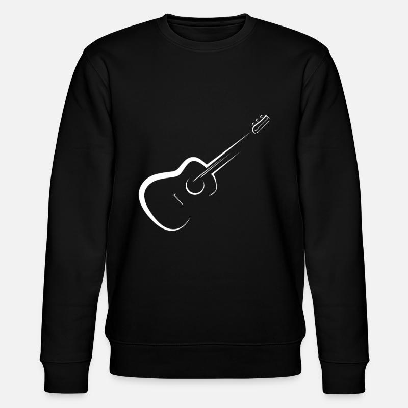 Gitarre Silhouette - Stanley/Stella Unisex Bio-Sweatshirt CHANGER  - Schwarz