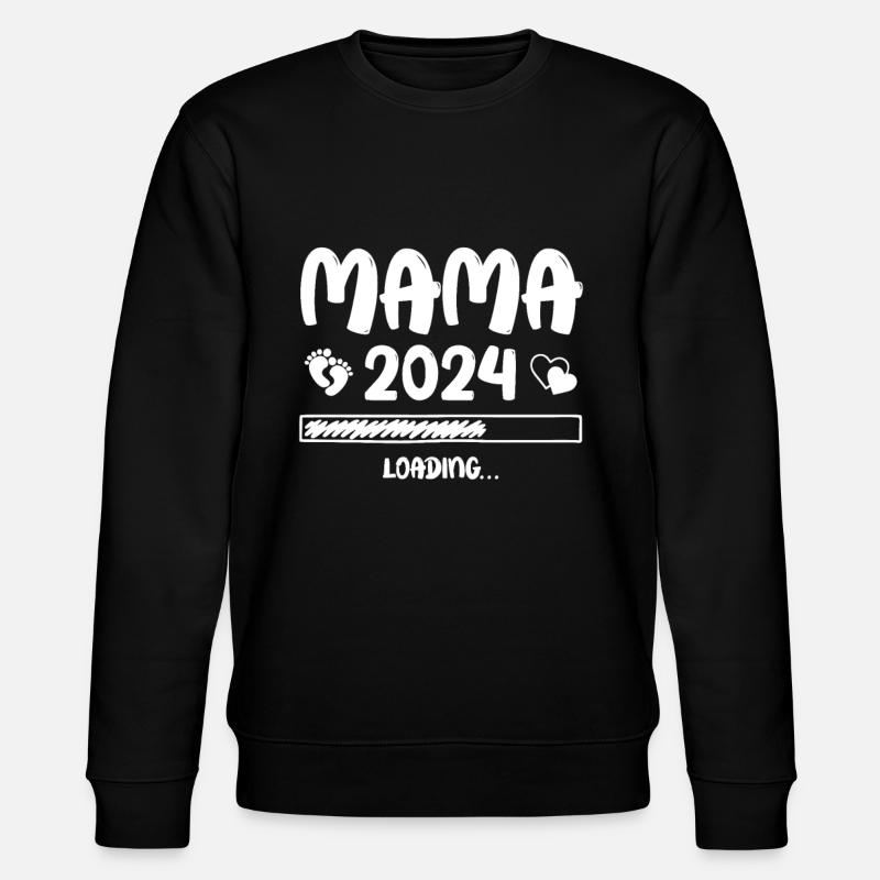 Mama Loading 2024 - Stanley/Stella Unisex Bio-Sweatshirt CHANGER  - Schwarz