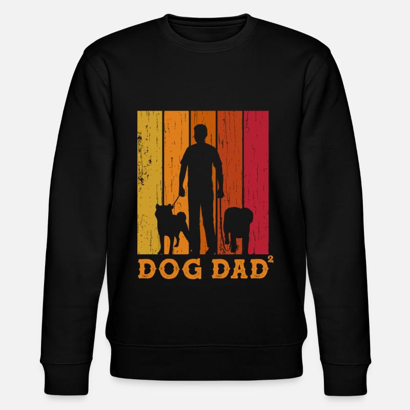 Retro Dog Dad High 2 - Stanley/Stella Unisex Bio-Sweatshirt CHANGER  - Schwarz