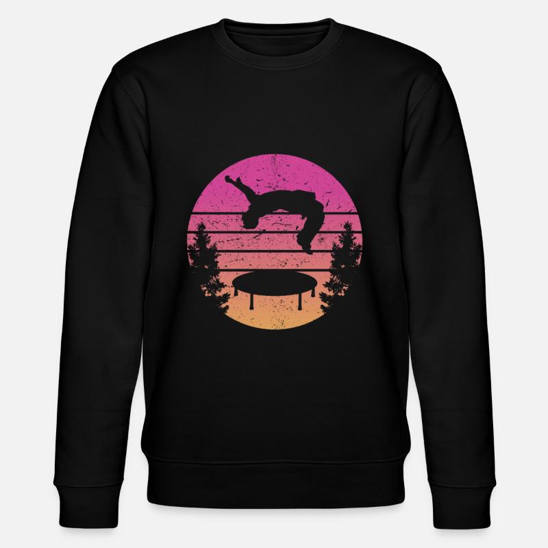 Trampolin Retro Backflip - Stanley/Stella Unisex Bio-Sweatshirt CHANGER  - Schwarz