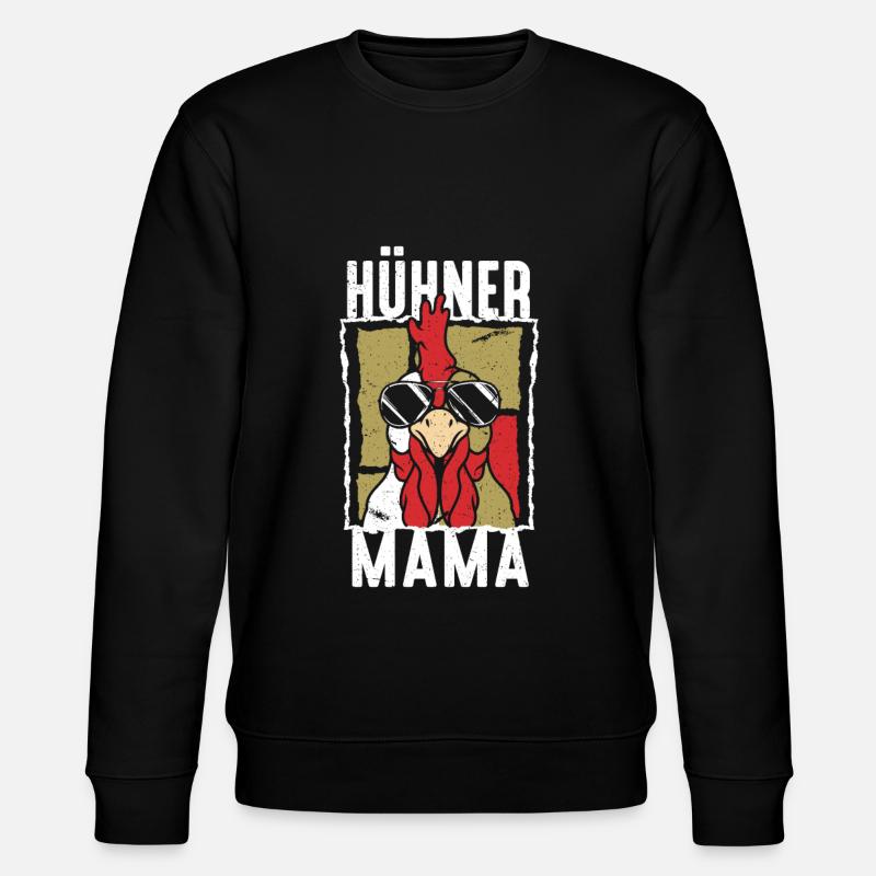 Hühner Mama - Stanley/Stella Unisex Bio-Sweatshirt CHANGER  - Schwarz