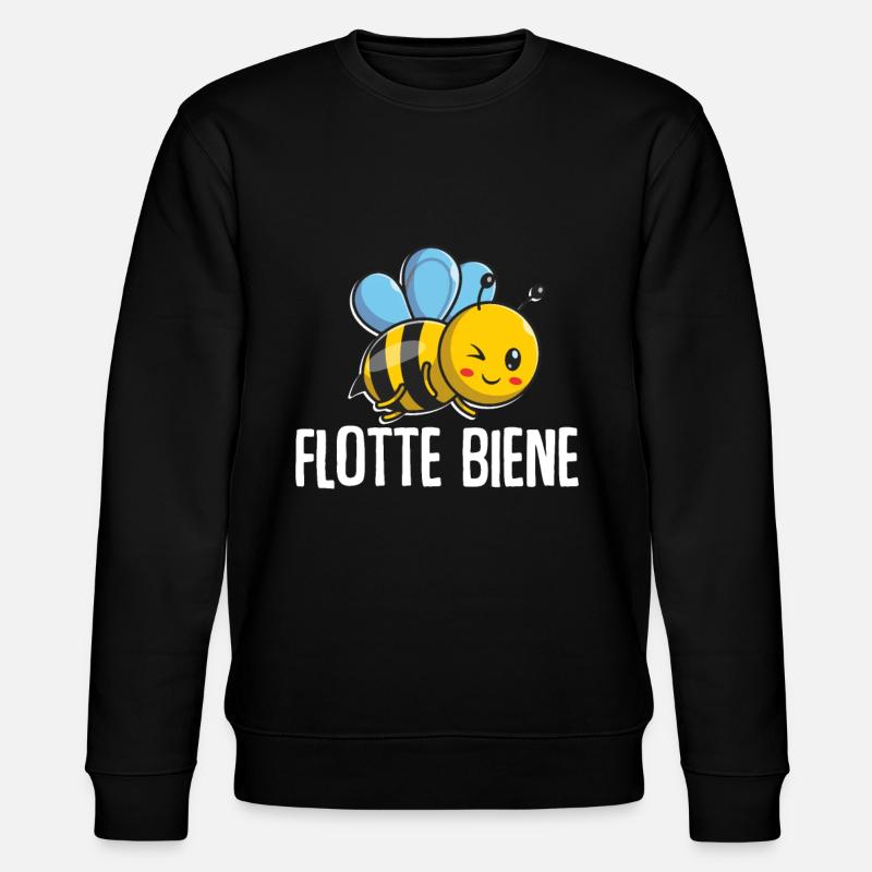 Flotte Biene - Stanley/Stella Unisex Bio-Sweatshirt CHANGER  - Schwarz