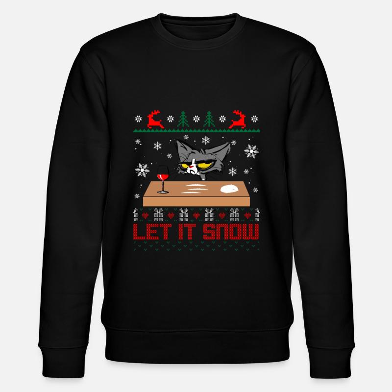Let It Snow Cat - Stanley/Stella Unisex Bio-Sweatshirt CHANGER  - Schwarz