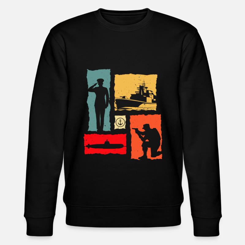 Soldat Retro - Stanley/Stella Unisex Bio-Sweatshirt CHANGER  - Schwarz