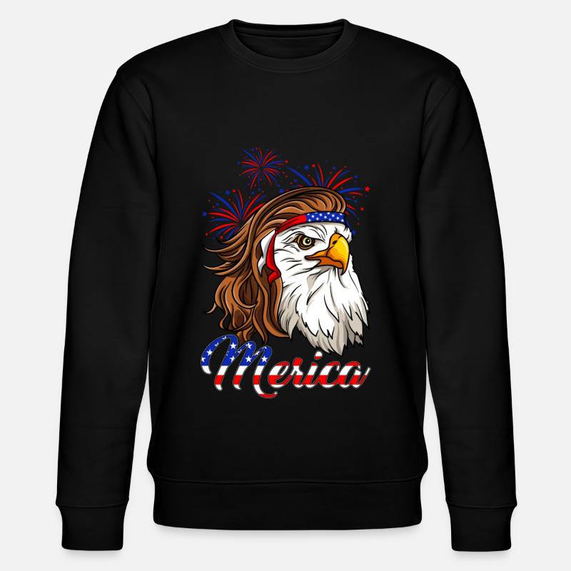 Merica - Stanley/Stella CHANGER Unisex Organic Sweatshirt - black
