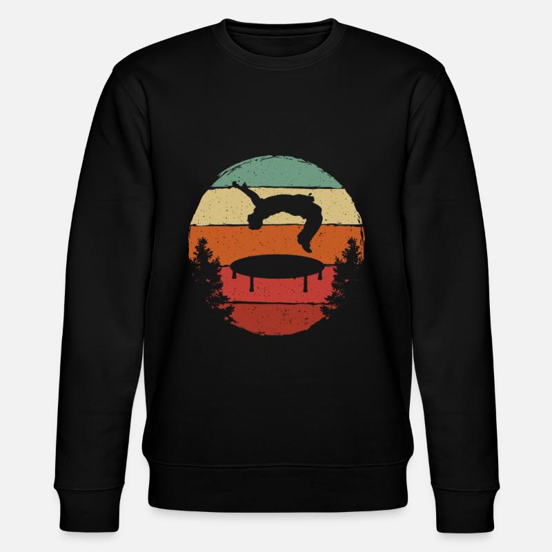Trampoline Retro Backflip - Stanley/Stella Unisex Bio-Sweatshirt CHANGER - Schwarz