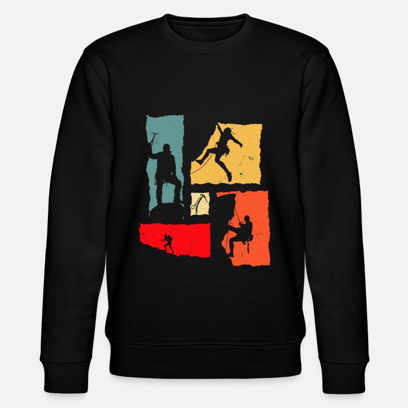 Climber Retro Climbing - Stanley/Stella Unisex Bio-Sweatshirt CHANGER  - Schwarz