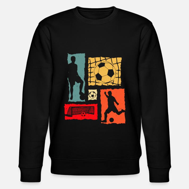 Soccer Player Retro - Stanley/Stella CHANGER Unisex Organic Sweatshirt - black