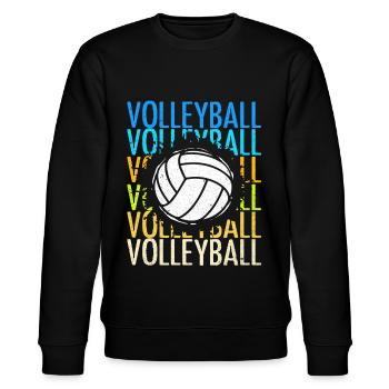 Volleyball - Stanley/Stella Unisex Bio-Sweatshirt CHANGER  - Schwarz - Vorne - Nik (191cm) & Marisol (170cm)