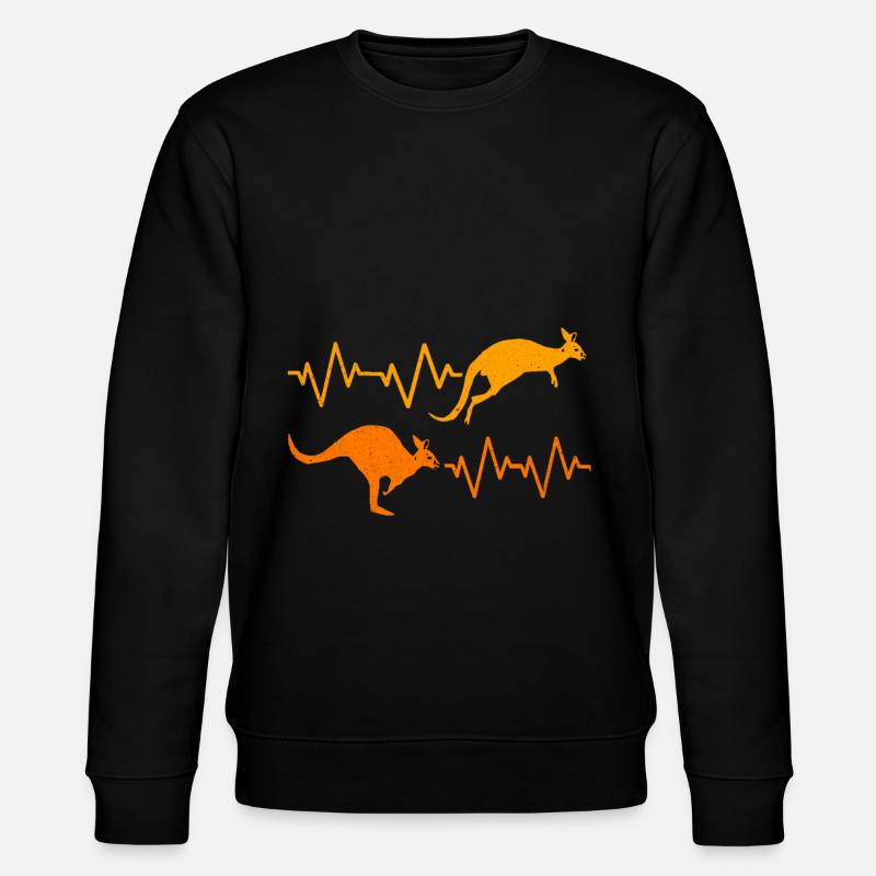 Känguru - Stanley/Stella Unisex Bio-Sweatshirt CHANGER  - Schwarz