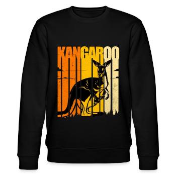 Kangaroo - Stanley/Stella CHANGER Unisex Organic Sweatshirt - black - Front - Nik (191cm) & Marisol (170cm)