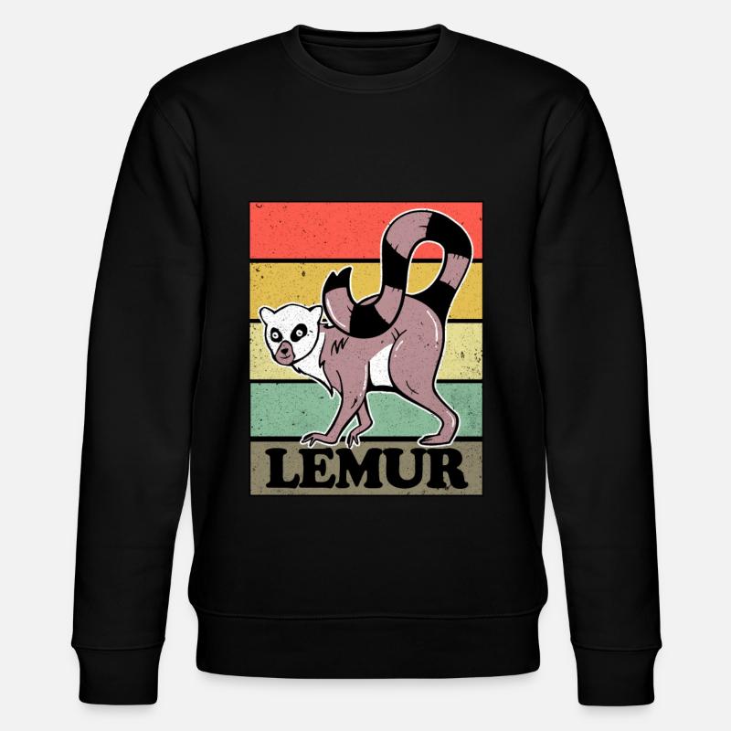 Lemur - Stanley/Stella Unisex Bio-Sweatshirt CHANGER  - Schwarz
