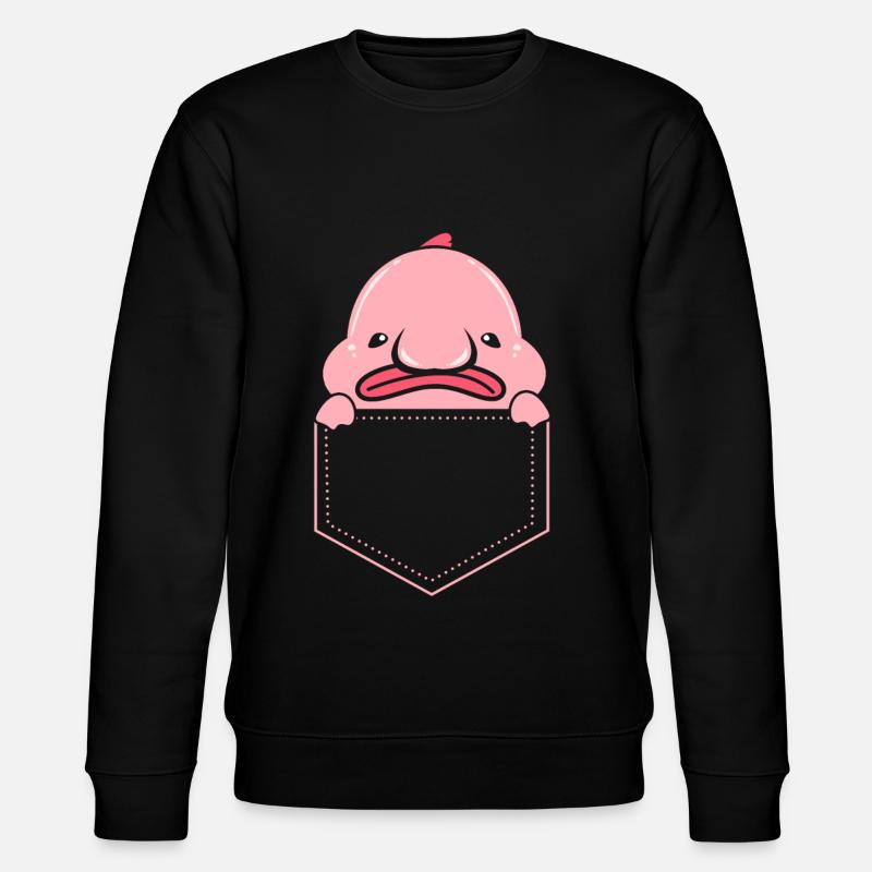 Blobfisch Tiefsee Grumpy Introvertiert Geschenk - Stanley/Stella Unisex Bio-Sweatshirt CHANGER  - Schwarz