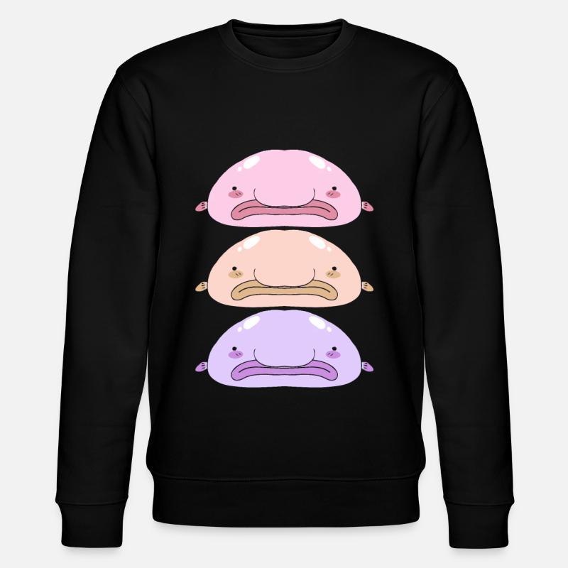 Blobfisch Tiefsee Grumpy Introvertiert Geschenk - Stanley/Stella Unisex Bio-Sweatshirt CHANGER  - Schwarz