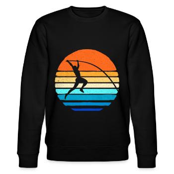 Stabhochsprung - Stanley/Stella Unisex Bio-Sweatshirt CHANGER  - Schwarz - Vorne - Nik (191cm) & Marisol (170cm)