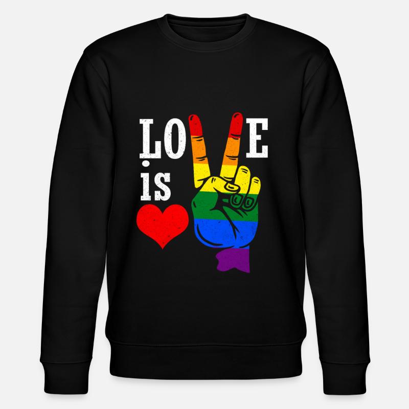 LGBT - Stanley/Stella Unisex Bio-Sweatshirt CHANGER  - Schwarz