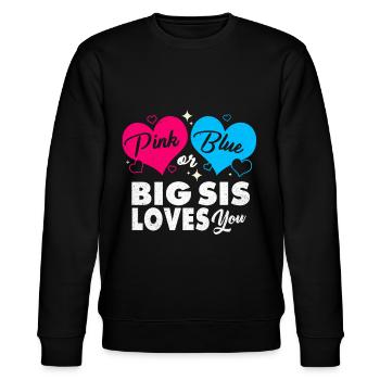 Schwangerschaft - Stanley/Stella Unisex Bio-Sweatshirt CHANGER  - Schwarz - Vorne - Nik (191cm) & Marisol (170cm)