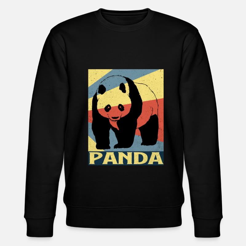 Panda - Stanley/Stella Unisex Bio-Sweatshirt CHANGER - Schwarz