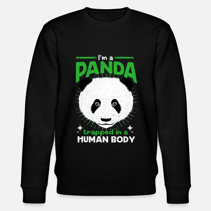 Panda - Stanley/Stella økologisk unisex-sweatshirt CHANGER  - sort