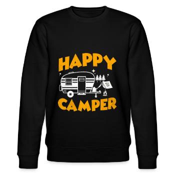 Camping - Stanley/Stella Unisex Bio-Sweatshirt CHANGER  - Schwarz - Vorne - Nik (191cm) & Marisol (170cm)