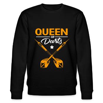 Dart Team Dartboard Dart Arrow Bullseye Darts Club - Stanley/Stella CHANGER Unisex Organic Sweatshirt - black - Front - Nik (191cm) & Marisol (170cm)