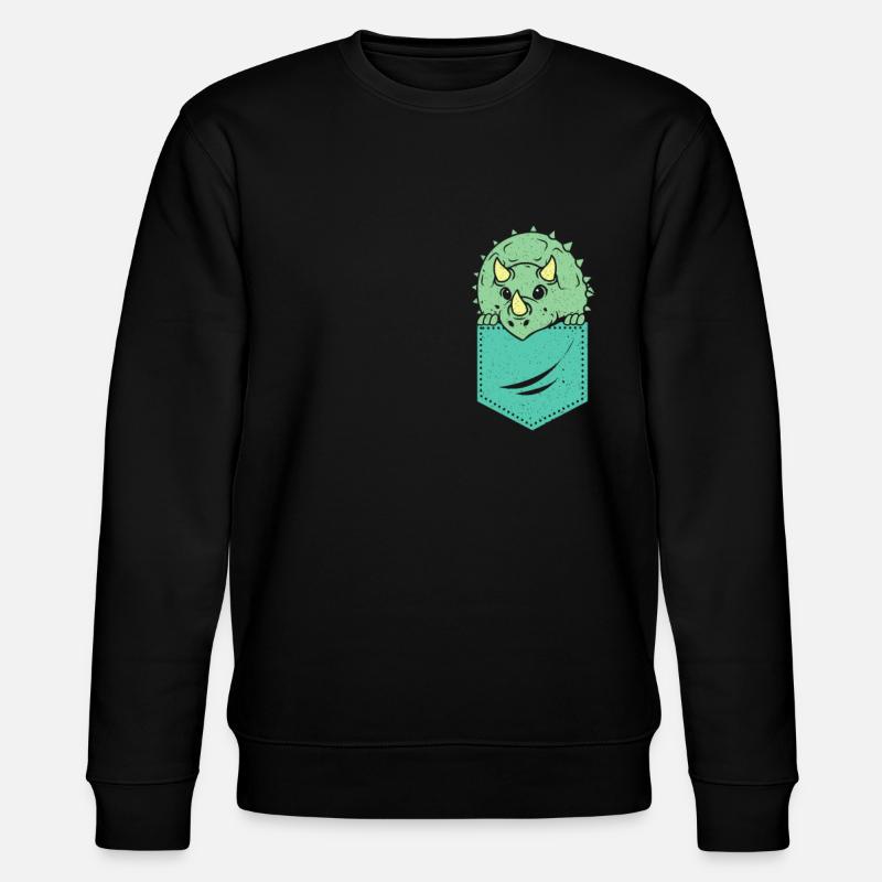 Triceratops - Stanley/Stella Unisex Bio-Sweatshirt CHANGER  - Schwarz