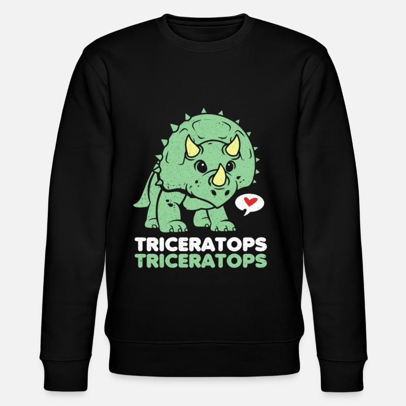 Triceratops - Stanley/Stella Unisex Bio-Sweatshirt CHANGER  - Schwarz