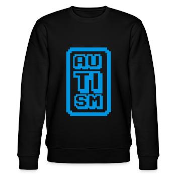 autism - Stanley/Stella CHANGER Unisex Organic Sweatshirt - black - Front - Nik (191cm) & Marisol (170cm)