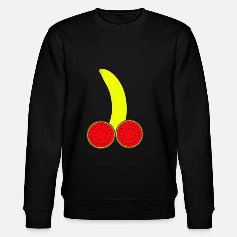 Banana Penis Dick - Stanley/Stella Unisex Bio-Sweatshirt CHANGER  - Schwarz