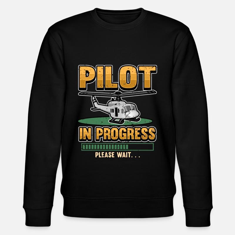 Funny helicopter helicopter pilot gift - Stanley/Stella CHANGER Unisex Organic Sweatshirt - black