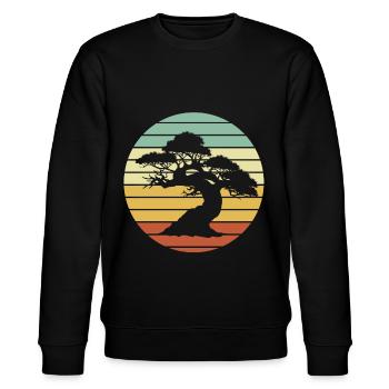 Bonsai Baum - Stanley/Stella Unisex Bio-Sweatshirt CHANGER  - Schwarz - Vorne - Nik (191cm) & Marisol (170cm)