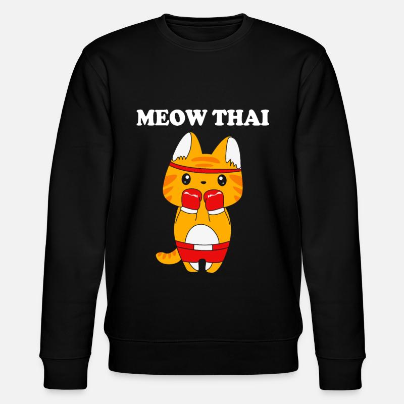 Muay Thai Katze - Stanley/Stella Unisex Bio-Sweatshirt CHANGER - Schwarz