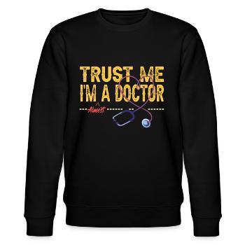 Cadeau drôle de médecin généraliste - Sweat bio CHANGER Stanley/Stella Unisexe - noir - Devant - Nik (191cm) & Marisol (170cm)