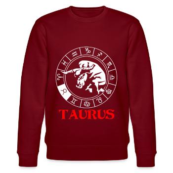 Taureau Signe du zodiaque - Sweat bio CHANGER Stanley/Stella Unisexe - bordeaux - Devant - Nik (191cm) & Marisol (170cm)