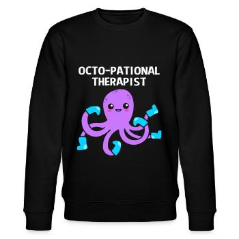 Ergotherapie - Stanley/Stella Unisex Bio-Sweatshirt CHANGER  - Schwarz - Vorne - Nik (191cm) & Marisol (170cm)