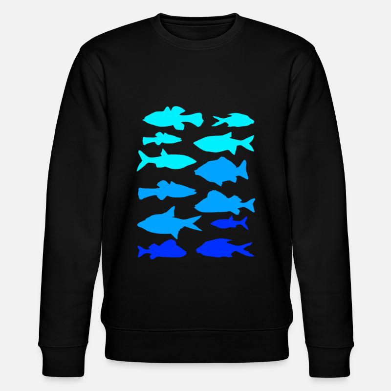 Anglerfisch Karpfen Hecht - Stanley/Stella Unisex Bio-Sweatshirt CHANGER  - Schwarz
