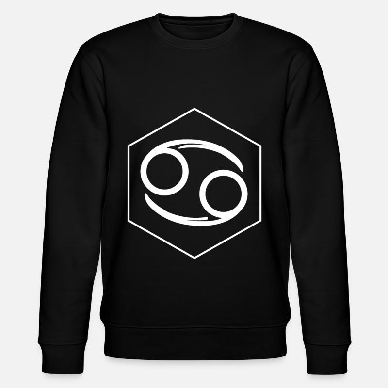 Sternzeichen Krebs Symbol - Stanley/Stella Unisex Bio-Sweatshirt CHANGER  - Schwarz