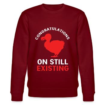 Dodo - Stanley/Stella Unisex Bio-Sweatshirt CHANGER  - Burgunderrot - Vorne - Nik (191cm) & Marisol (170cm)