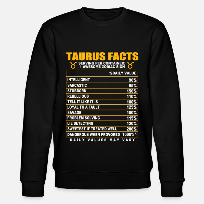 Taureau Signe du zodiaque - Sweat bio CHANGER Stanley/Stella Unisexe - noir