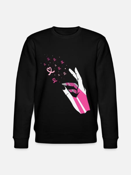 Bröstcancer bröstcancer månad bröstcancer loop - Ekologisk sweatshirt CHANGER unisex från Stanley/Stella - svart