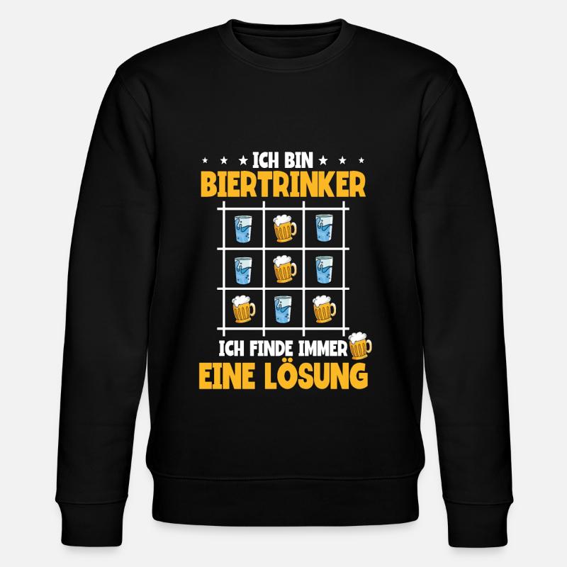 Ich bin Biertrinker Bier - Stanley/Stella Unisex Bio-Sweatshirt CHANGER  - Schwarz