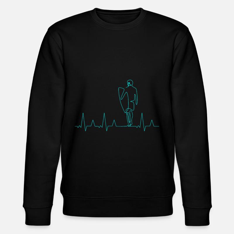Wellenreiten Surfen Surfer - Stanley/Stella Unisex Bio-Sweatshirt CHANGER  - Schwarz