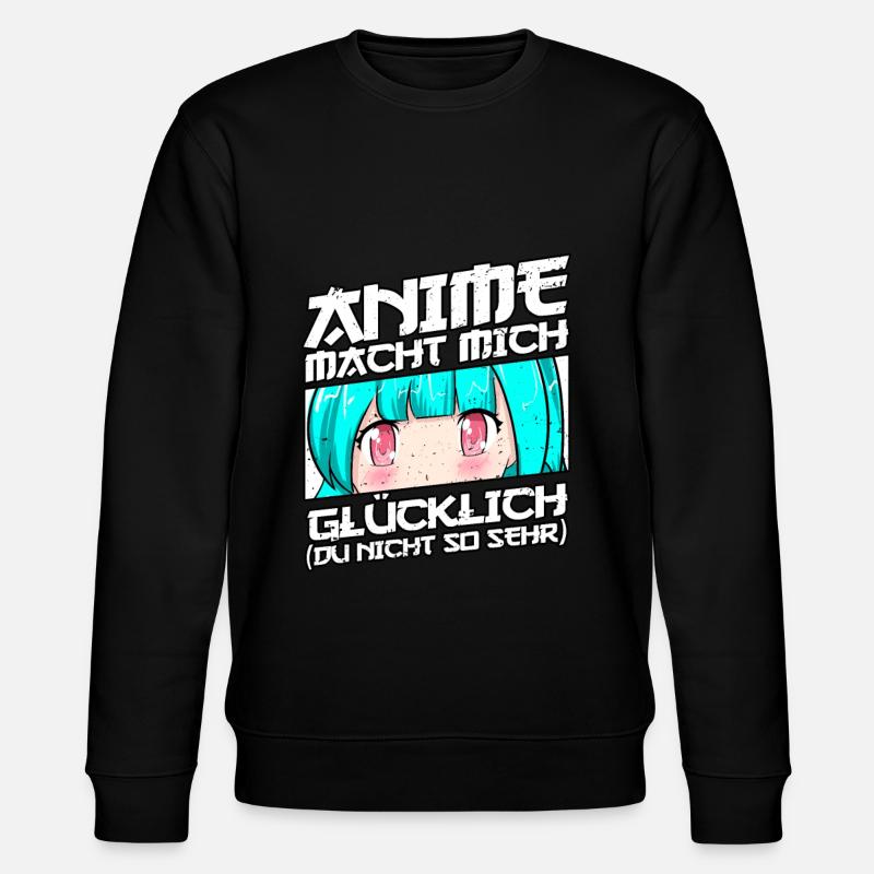 Anime Spruch Weeb Otaku - Stanley/Stella Unisex Bio-Sweatshirt CHANGER  - Schwarz