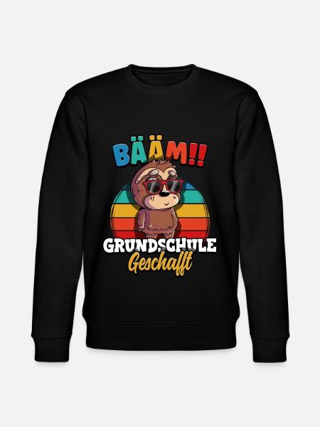 Bääm Grundschule Geschafft - Stanley/Stella Unisex Bio-Sweatshirt CHANGER  - Schwarz