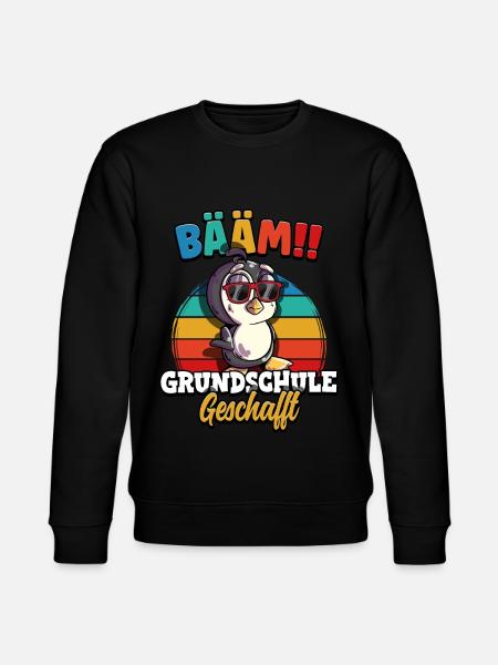 Bääm Grundschule Geschafft - Stanley/Stella Unisex Bio-Sweatshirt CHANGER  - Schwarz