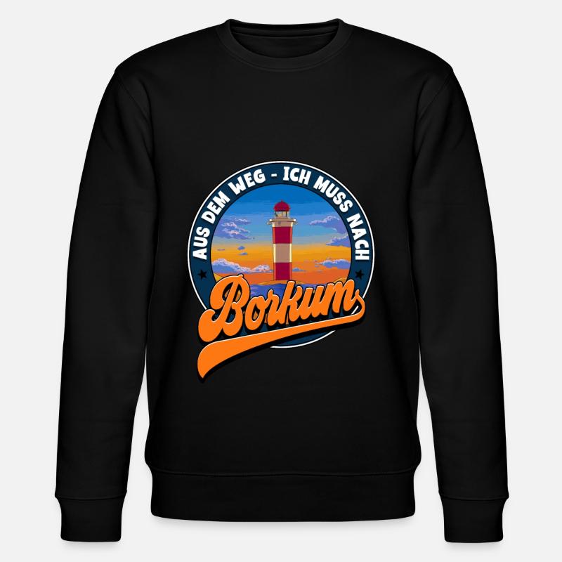 Borkum - Stanley/Stella Unisex Bio-Sweatshirt CHANGER  - Schwarz